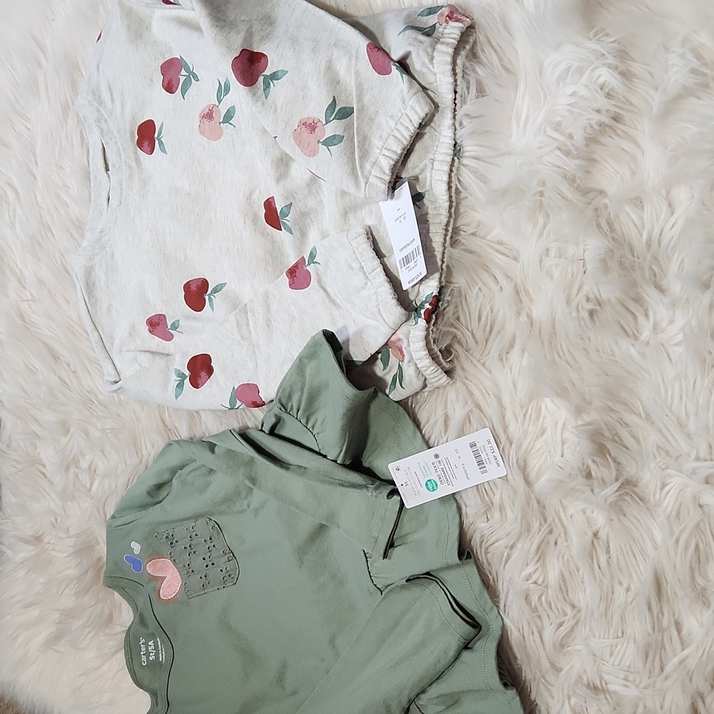 (2) NWT Carter's long sleeve shirts- 5T